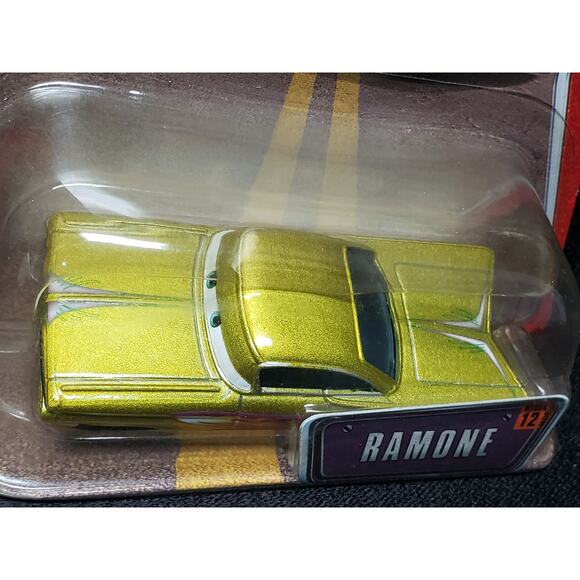 Disney Pixar Cars Gold Painted Ramone No. 12 Collect Them All Diecast Car - Picture 2 of 4